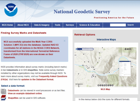 NGS Control Points – Resources to finding them – Seiler Geospatial