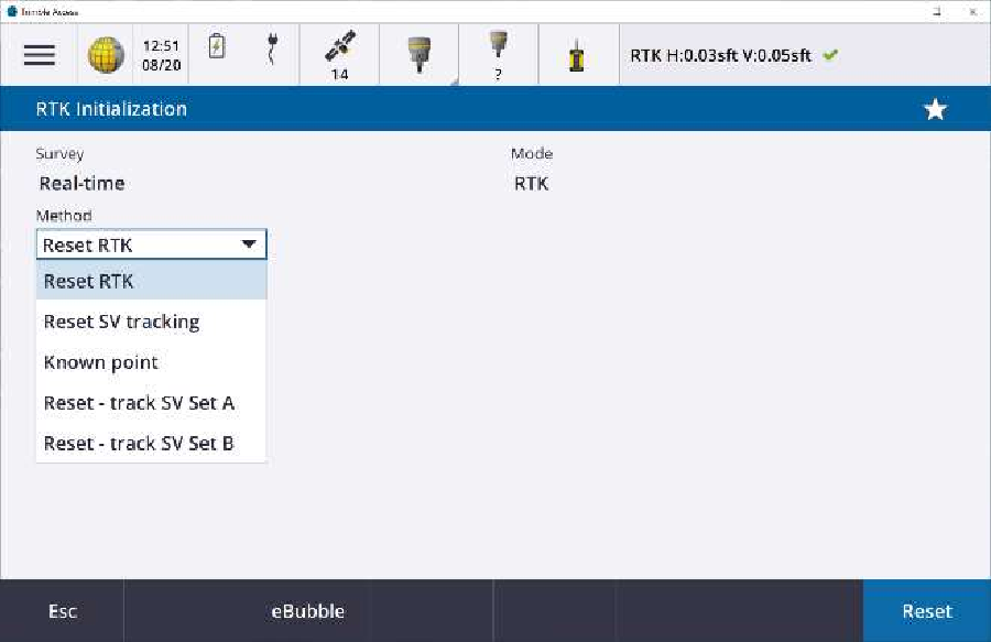 Trimble Access 2020 RTK Initialization Methods