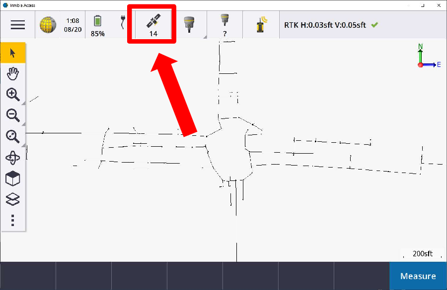 Trimble Access 2020 Satellite Screen Icon